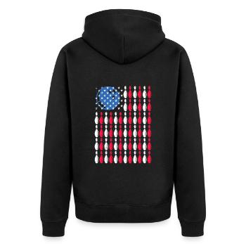 Joueur de bowling des États-Unis America Bowling Shirt - Veste à capuche bio Premium Unisexe - noir - Dos - Nico (187cm)
