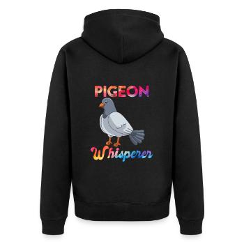 Pigeons Whisperers Pigeon friends Pigeon breeding - Unisex Premium Organic Zip Hoodie - black - Back - Nico (187cm)
