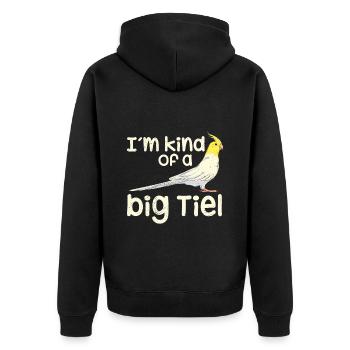 Cockatiel gardien Je suis un peu un grand Tiel - Veste à capuche bio Premium Unisexe - noir - Dos - Nico (187cm)