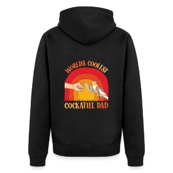 Les perruches Cockatiel Dad les plus cool de Papa World - Veste à capuche bio Premium Unisexe - noir - Dos - Nico (187cm)