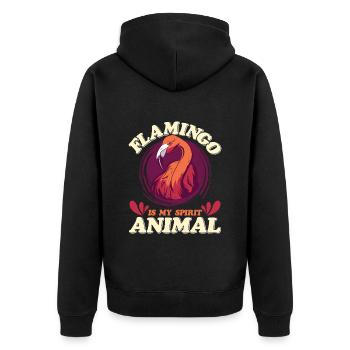 Flamingo est mon animal spirituel Flamingo Lovers - Veste à capuche bio Premium Unisexe - noir - Dos - Nico (187cm)