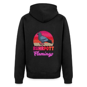 Ruhrpott Flamingo Pigeon Friends Pigeon Fan - Veste à capuche bio Premium Unisexe - noir - Dos - Nico (187cm)