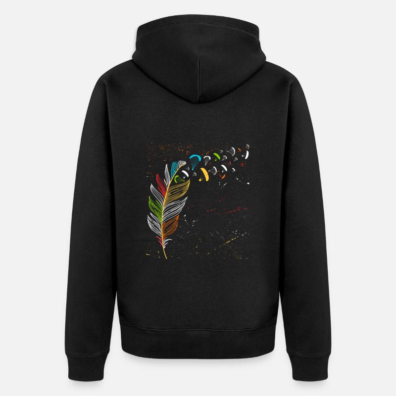 Gleitschirmflug Pusteblume Paragliding Piloten - Unisex Premium Bio Zip Hoodie - Schwarz