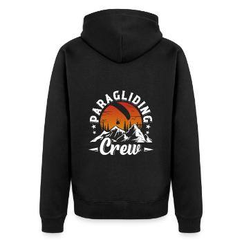 Paragliding Crew Gleitschirmfliegen Paraglider - Unisex Premium Organic Zip Hoodie - black - Back - Nico (187cm)
