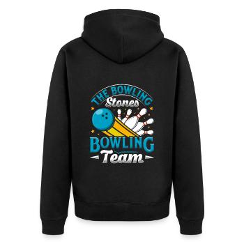 Bowling The Bowling Stones Joueur de bowling drôle - Veste à capuche bio Premium Unisexe - noir - Dos - Nico (187cm)