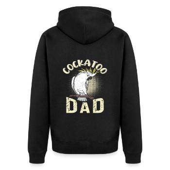 Cacatoès Papa Oiseau Amant Perroquet Hommes - Veste à capuche bio Premium Unisexe - noir - Dos - Nico (187cm)