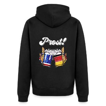 Bière bavaroise, bravo! Chemise Bavière - Veste à capuche bio Premium Unisexe - noir - Dos - Nico (187cm)