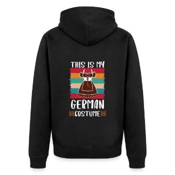 Trachten Shirt Ceci est mon costume allemand Bayern - Veste à capuche bio Premium Unisexe - noir - Dos - Nico (187cm)
