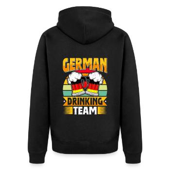 Équipe allemande de buveurs Bierfan - Veste à capuche bio Premium Unisexe - noir - Dos - Nico (187cm)