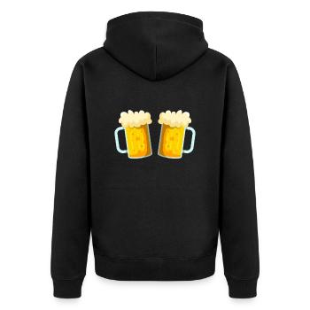 Fan de bière Bavaria Beer Mug Chemise de bière bavaroise - Veste à capuche bio Premium Unisexe - noir - Dos - Nico (187cm)