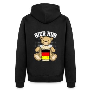 Bière Hug Allemagne Amateur de bière Ours en peluche - Veste à capuche bio Premium Unisexe - noir - Dos - Nico (187cm)