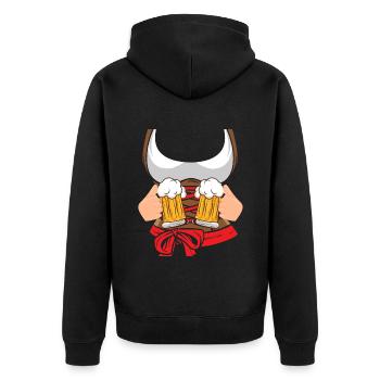 Buveur de bière Femmes Chemise traditionnelle Femmes Bavière - Veste à capuche bio Premium Unisexe - noir - Dos - Nico (187cm)