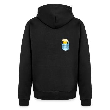 Fan de bière Bavaria Beer Mug Chemise de bière bavaroise - Veste à capuche bio Premium Unisexe - noir - Dos - Nico (187cm)