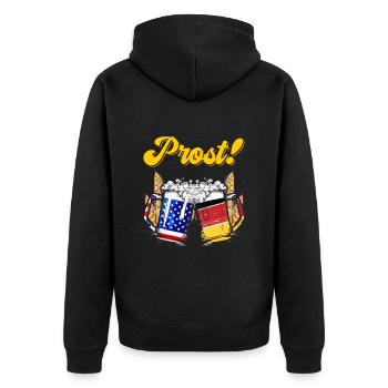 Bière bavaroise, bravo! Chemise Bavière - Veste à capuche bio Premium Unisexe - noir - Dos - Nico (187cm)