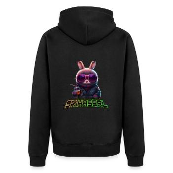 Ski Bunny Ski Bunny Skieur Lapin de ski femme - Veste à capuche bio Premium Unisexe - noir - Dos - Nico (187cm)