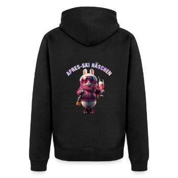 Après-Ski Bunny Cool avec Cocktail Ski Party - Veste à capuche bio Premium Unisexe - noir - Dos - Nico (187cm)