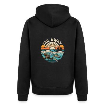 Scuba Diving - Unisex Premium Bio Zip Hoodie - Schwarz - Hinten - Nico (187cm)