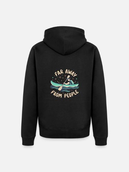 Rudern - Unisex Premium Bio Zip Hoodie - Schwarz