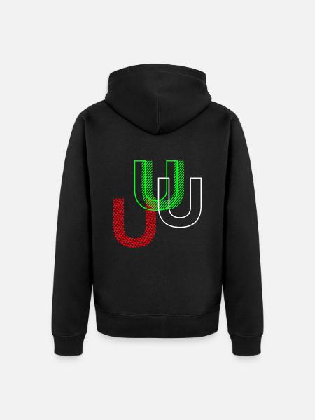 U Neon - Unisex Premium Bio Zip Hoodie - Schwarz
