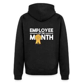 Employee of the Month Award Work Job - Unisex Premium Organic Zip Hoodie - black - Back - Nico (187cm)