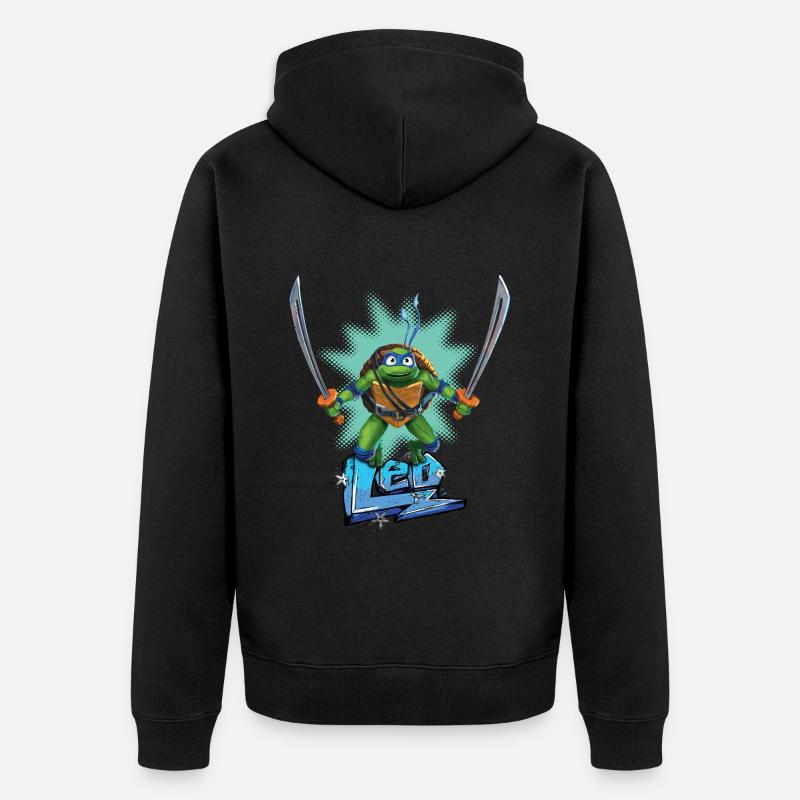 TMNT Mutant Mayhem Turtle Leo - Unisex Premium Bio Zip Hoodie - undefined