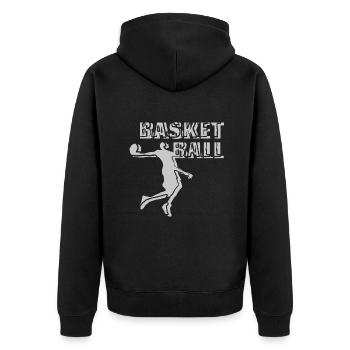 Sports Basketball - Veste à capuche bio Premium Unisexe - noir - Dos - Nico (187cm)