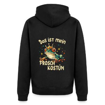 Carnival Frog Costume Frog Prince Cologne Alaaf Fun - Unisex Premium Organic Zip Hoodie - black - Back - Nico (187cm)