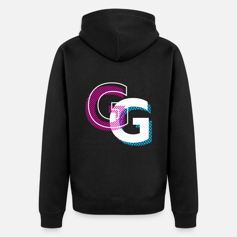 Graffiti G Design Geschenk - Unisex Premium Bio Zip Hoodie - Schwarz