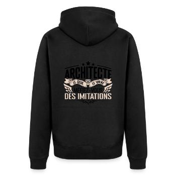 Architecte cadeau Architecte le vrai Architecte - Veste à capuche bio Premium Unisexe - noir - Dos - Nico (187cm)