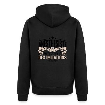 Anesthésiste cadeau Anesthésiste le vrai Anesthési - Veste à capuche bio Premium Unisexe - noir - Dos - Nico (187cm)