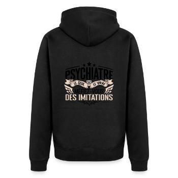 Psychiatre cadeau Psychiatre le vrai Psychiatre - Veste à capuche bio Premium Unisexe - noir - Dos - Nico (187cm)