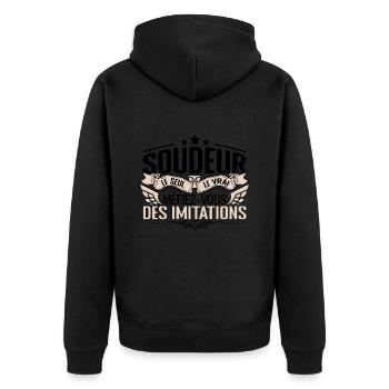 Soudeur cadeau Soudeur le vrai Soudeur - Veste à capuche bio Premium Unisexe - noir - Dos - Nico (187cm)