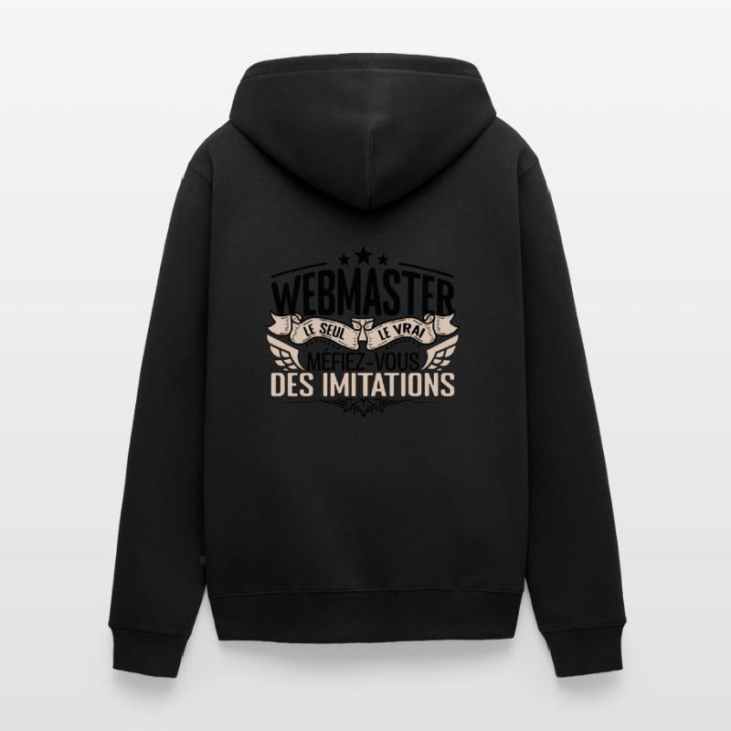 Webmaster cadeau Webmaster le vrai Webmaster Veste à capuche bio Premium Unisexe