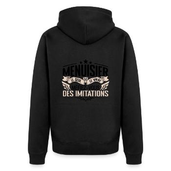 Menuisier cadeau Menuisier le vrai Menuisier - Veste à capuche bio Premium Unisexe - noir - Dos - Nico (187cm)