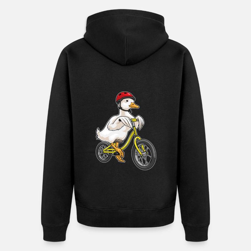 Vélo canard - Veste à capuche bio Premium Unisexe - noir