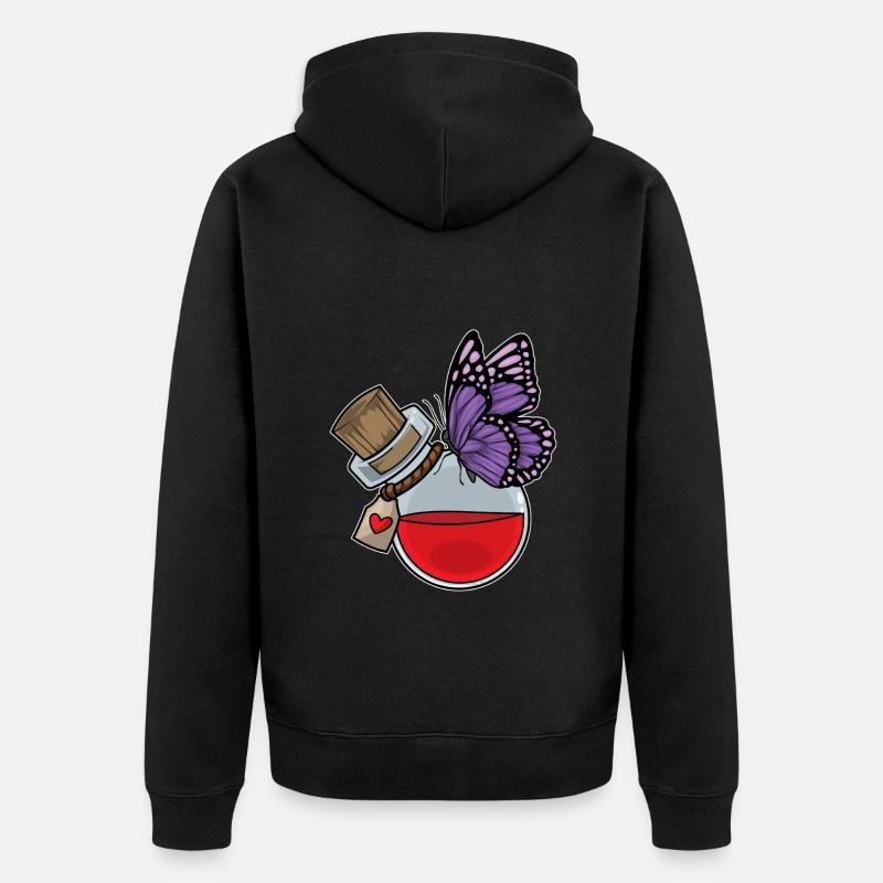 Potion de papillon - Veste à capuche bio Premium Unisexe - noir