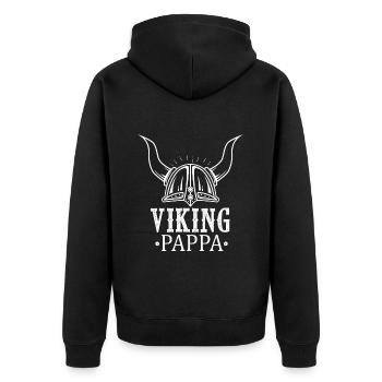 viking pappa humour papa viking scandinavie - Veste à capuche bio Premium Unisexe - noir - Dos - Nico (187cm)