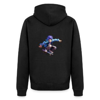 Anime Skater - Veste à capuche bio Premium Unisexe - noir - Dos - Nico (187cm)