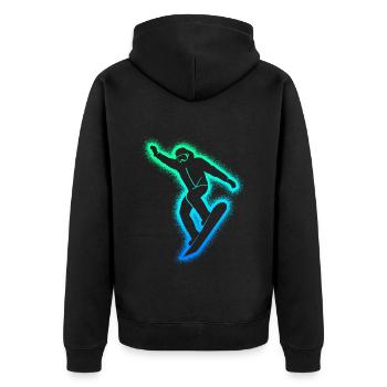 Snowboarders Snowboarding Men's Boys Snowboard - Unisex Premium Organic Zip Hoodie - black - Back - Nico (187cm)