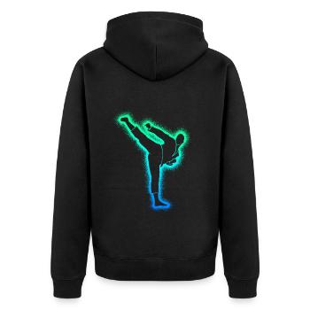 Taekwondo Arts Martiaux Hommes Enfants Karaté Garçons - Veste à capuche bio Premium Unisexe - noir - Dos - Nico (187cm)