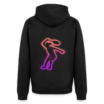 Joueur de tennis Femmes Filles Tennis Enfants - Veste à capuche bio Premium Unisexe - noir - Dos - Nico (187cm)