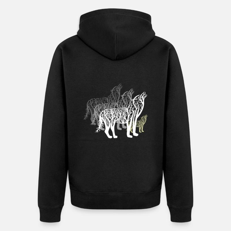 Wolfmond Rudder Wolf Moon - Veste à capuche bio Premium Unisexe - noir