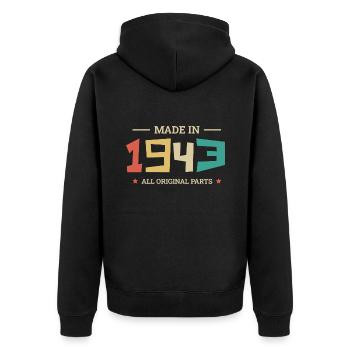 Légendaire Depuis 1943 Original 1943 - Veste à capuche bio Premium Unisexe - noir - Dos - Nico (187cm)