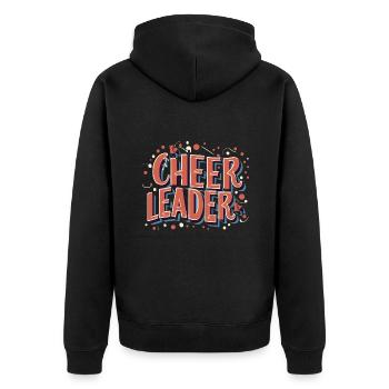 Cheerleading - Unisex Premium Bio Zip Hoodie - Schwarz - Hinten - Nico (187cm)