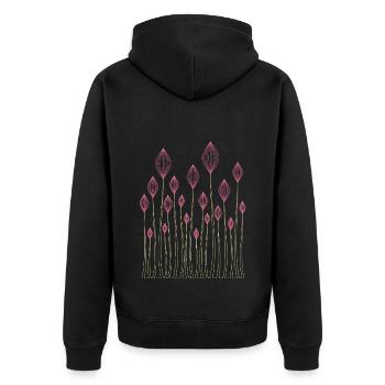 Plantes décoratives - Veste à capuche bio Premium Unisexe - noir - Dos - Nico (187cm)