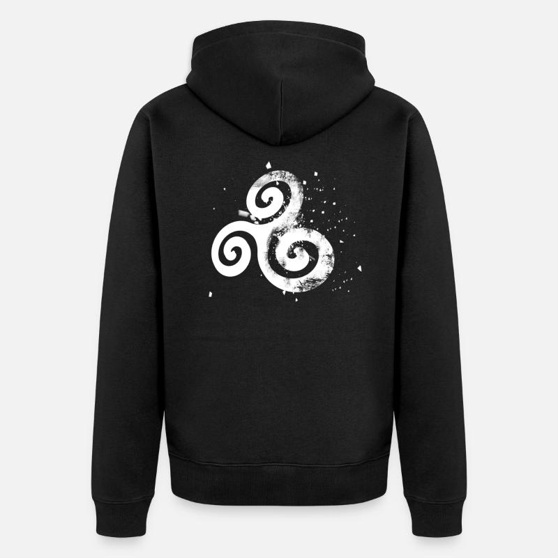 bzh triskell eclate 2 - Veste à capuche bio Premium Unisexe - noir