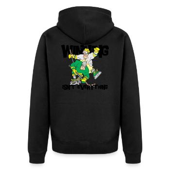 Hockey Winning Is'nt Everything - Unisex Premium Organic Zip Hoodie - black - Back - Nico (187cm)