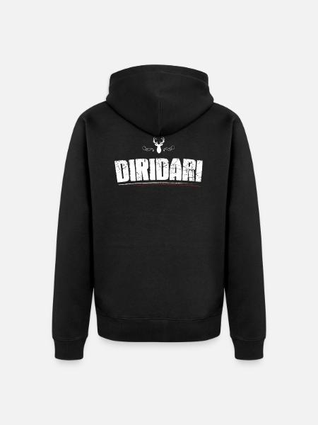 DiriDari! Bayrisch lustig! Bayern - Unisex Premium Bio Zip Hoodie - Schwarz