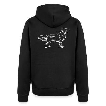peuplement en Nouvelle-Écosse Canard Retriever Péage - Veste à capuche bio Premium Unisexe - noir - Dos - Nico (187cm)