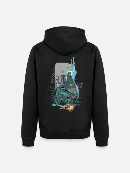 dove - Unisex Premium Organic Zip Hoodie - black